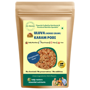 "Uluva Karam Podi – Horse Gram Spicy Podi Mix" - diet dharmaa - 100 GM
