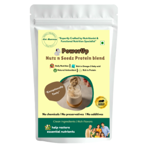 "PowerUp Nutz n Seedz Protein Blend | Natural Nutrition Drink" - diet dharmaa - 250 GM