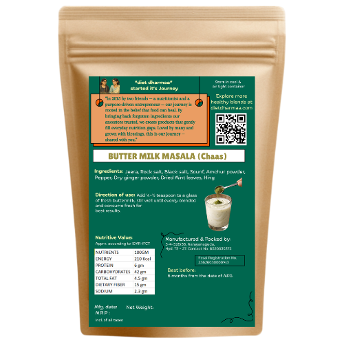 "Buttermilk Masala (Chaas) | Digestive Spice Blend for Gut Health" - diet dharmaa - 50 gm - Image 2