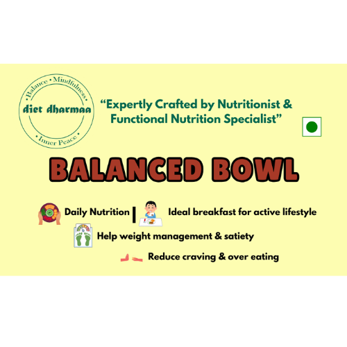 "Balanced Bowl Breakfast Mix | Healthy Overnight Oats Blend" - diet dharmaa - 500 GM - Image 3