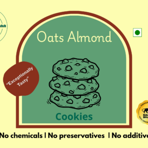 Oats Almond Cookies – Gluten Free, Maida Free, Handcrafted Healthy Butter Cookies | Diet Dharmaaa - 250 GM