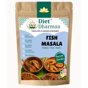 Fish Masala | Authentic Indian Spice Blend for Fish Curry, Fish Fry & Seafood Recipes - Diet Dharmaa - 50g