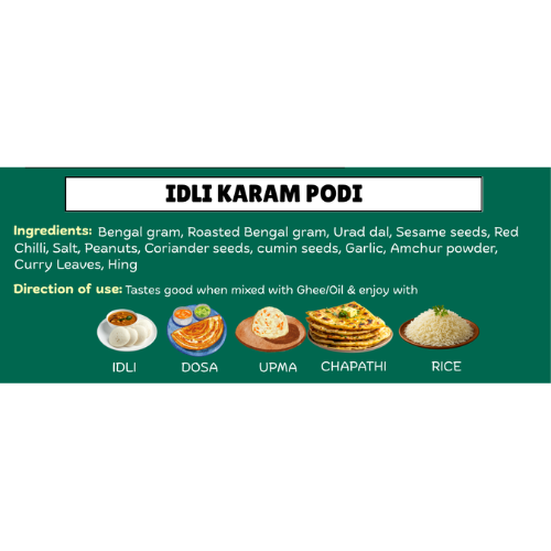 Idli Karam Podi | Traditional South Indian Gunpowder | Spicy Idli, Dosa & Rice Spice Mix | Diet Dharmaa - 100g - Image 3